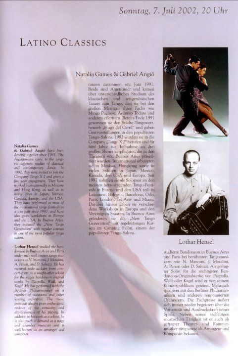 Prensa Classic Berlin Open Air Programm 2002