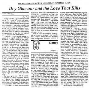 Dry Glamour and the Love That Kills, THE WALL STREET JOURNAL